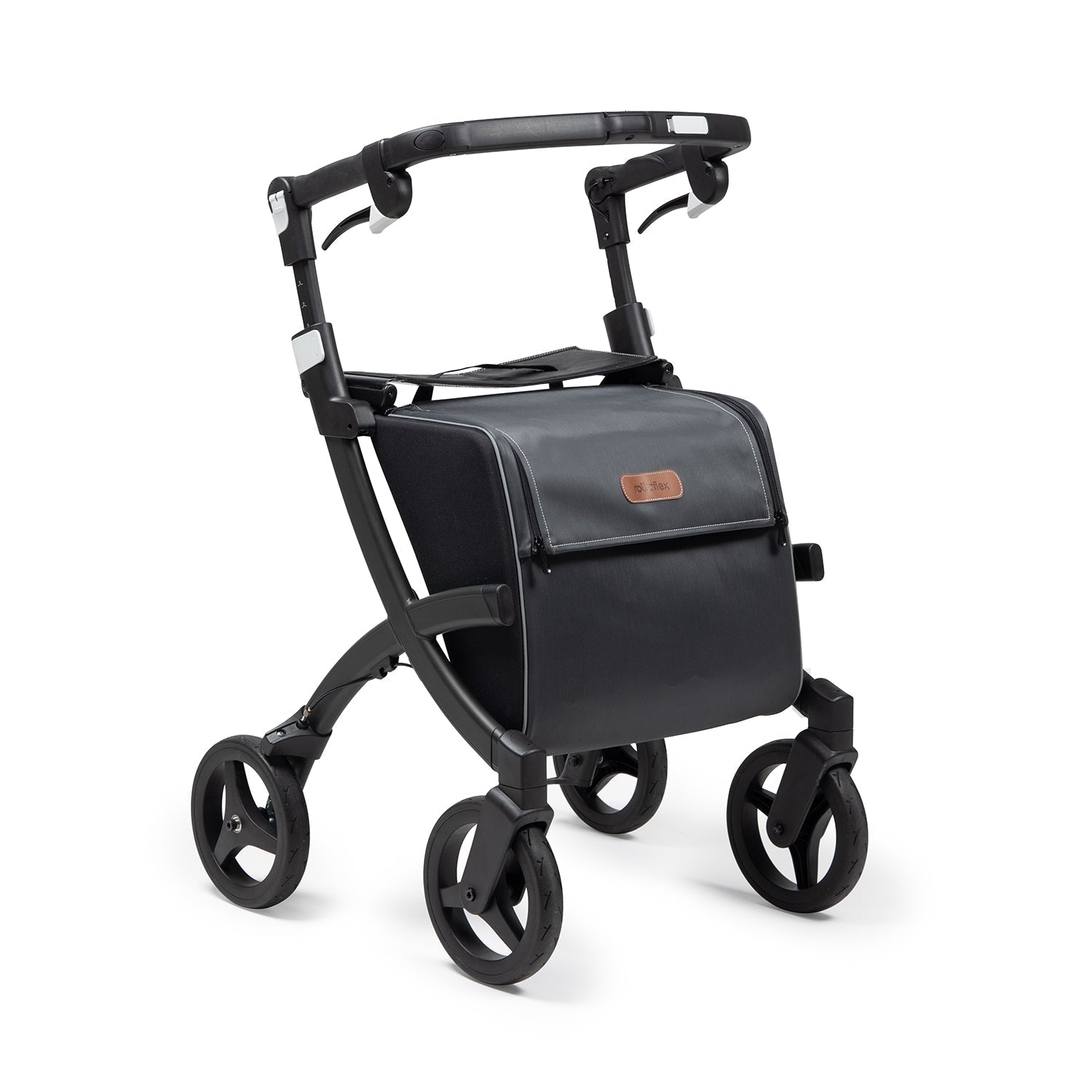 Rollz Flex Compact Lightweight Rollator Matt Black
