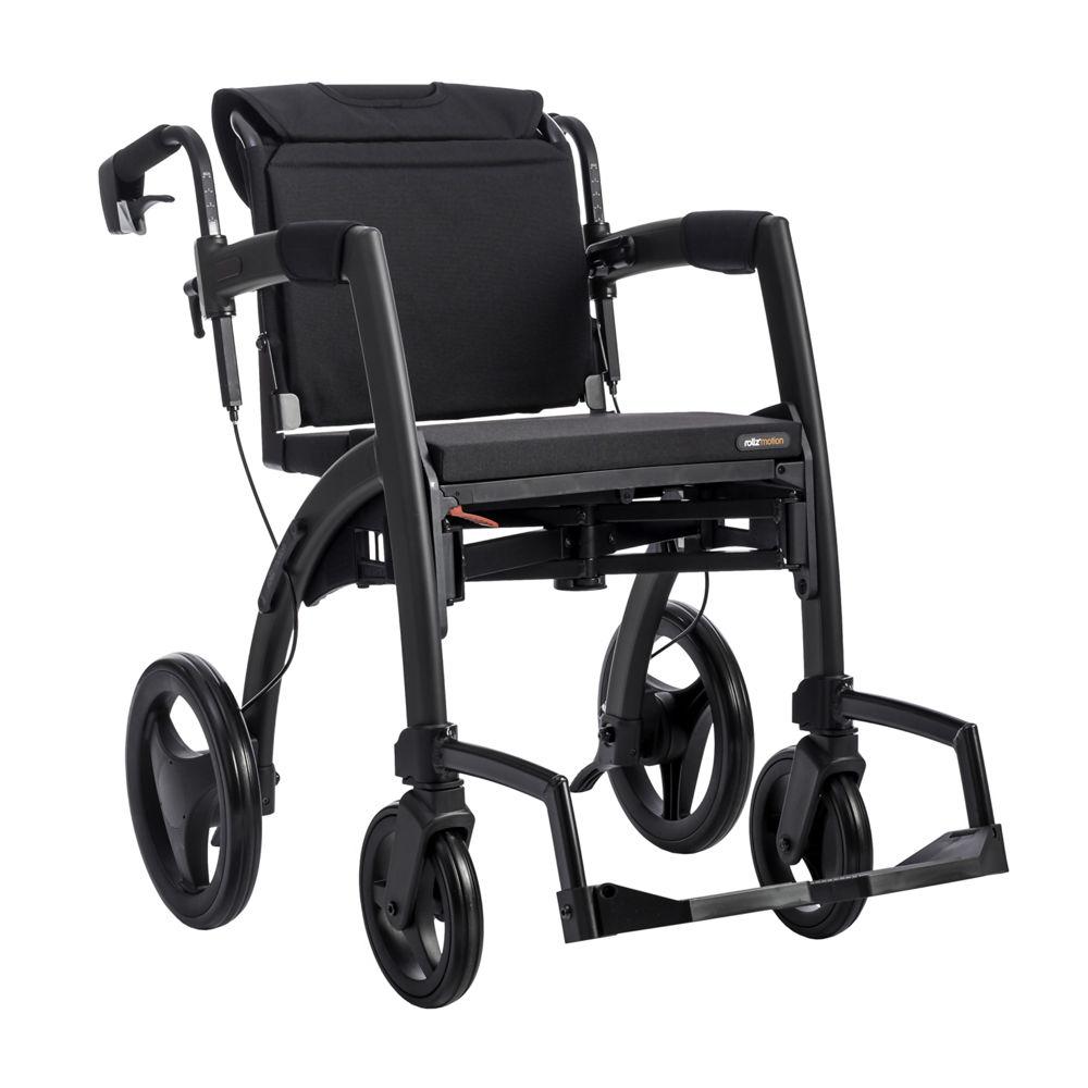 Rollz Motion 2-in-1 Rollator Pushchair Matt Black / No