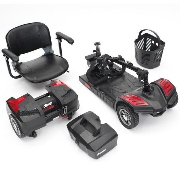 Scout 4-Wheeled Mobility Scooter Red