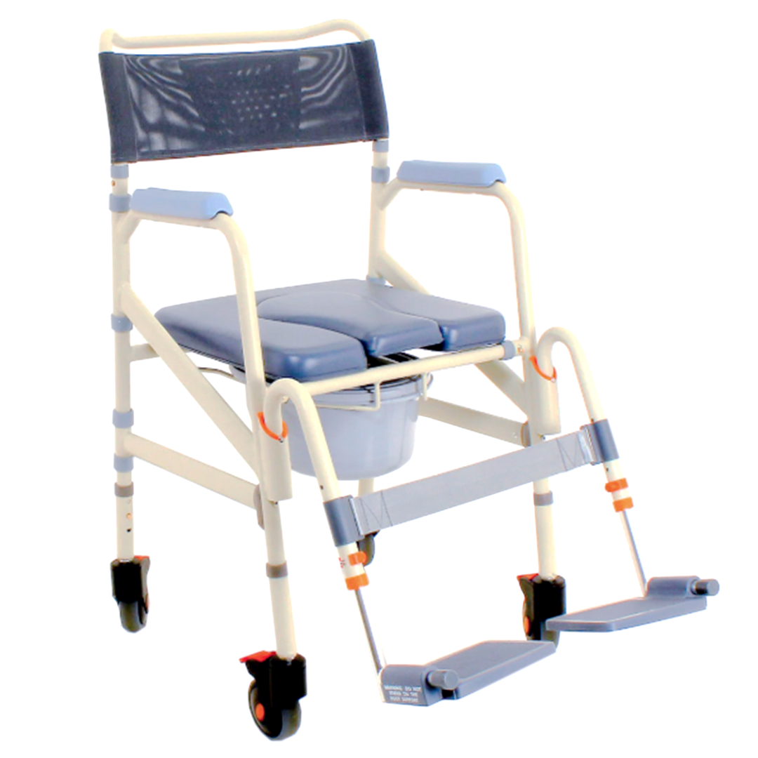 ShowerBuddy Foldable Mobile Shower Commode Chair