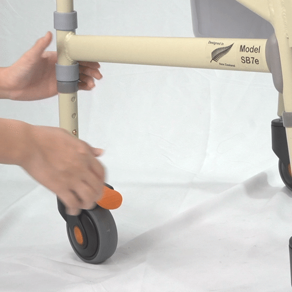 ShowerBuddy Foldable Mobile Shower Commode Chair