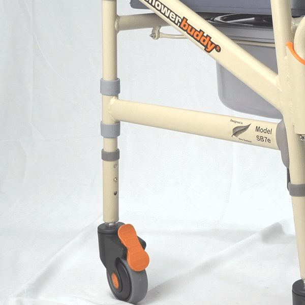 ShowerBuddy Foldable Mobile Shower Commode Chair