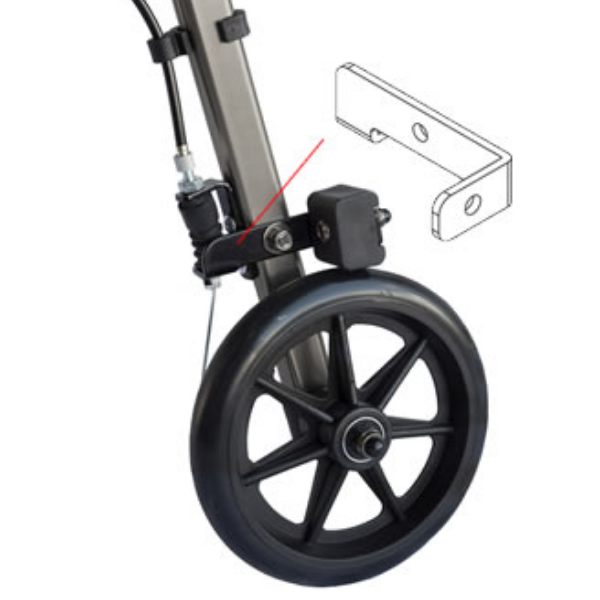 Stander EZ Fold-N-Go Spare Parts Brake Pad Bracket (Rollator Only)