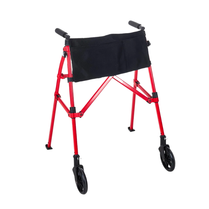 Stander EZ Fold-N-Go Walker Sport Red / None / Standard (fits users 155 - 190 cm)