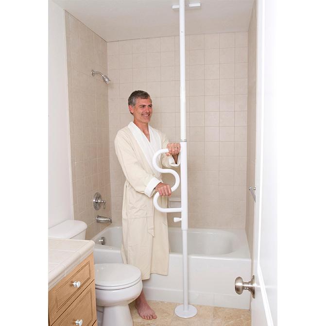 Stander Security Pole & Curve Grab Bar