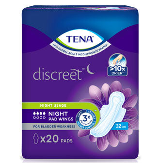 TENA Discreet Night Pad with Wings