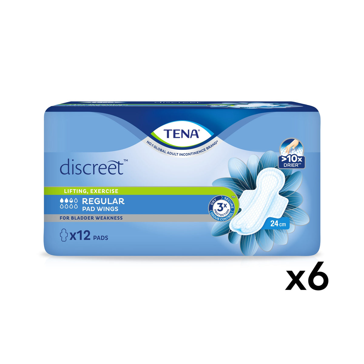 TENA Discreet Regular Pad with Wings