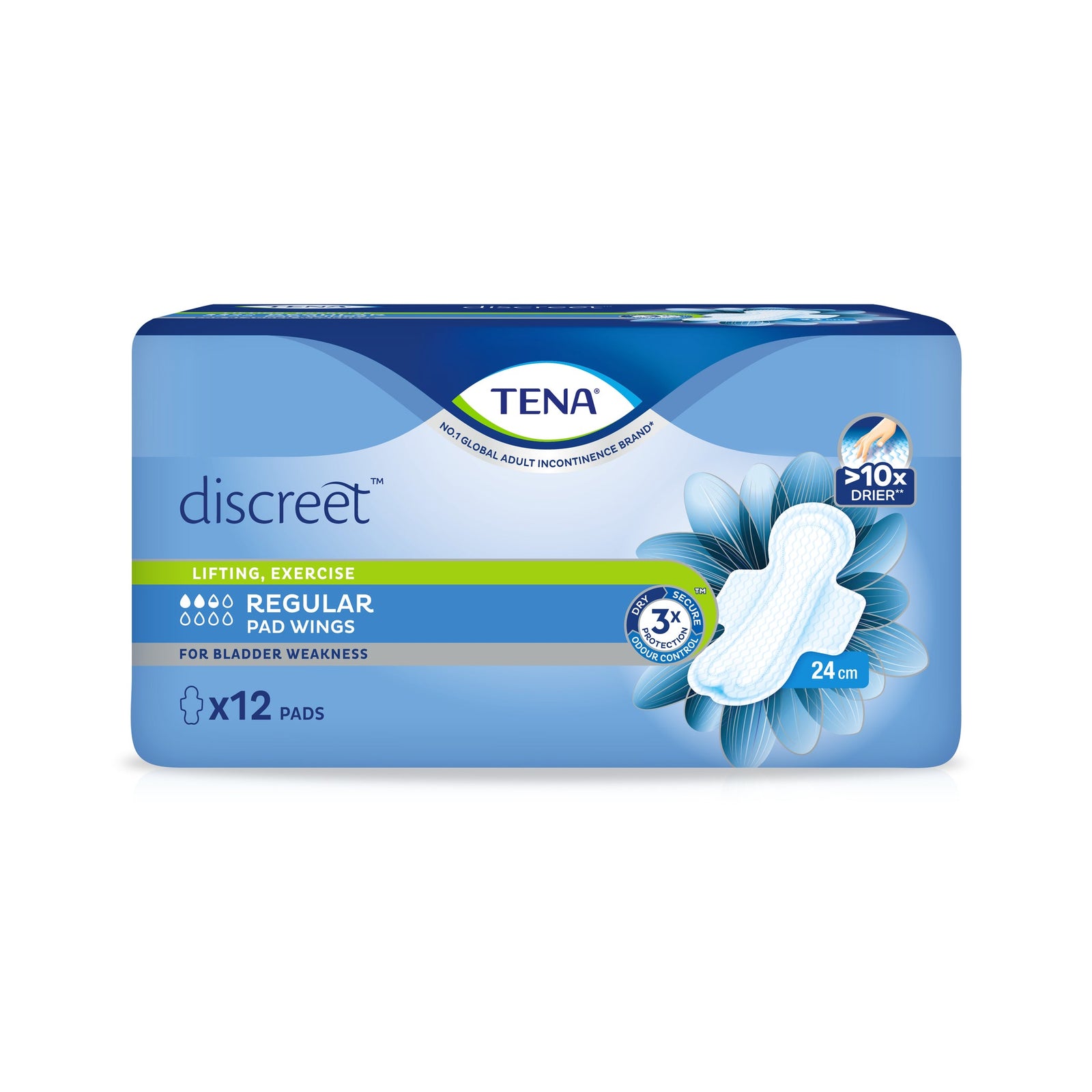 TENA Discreet Regular Pad with Wings