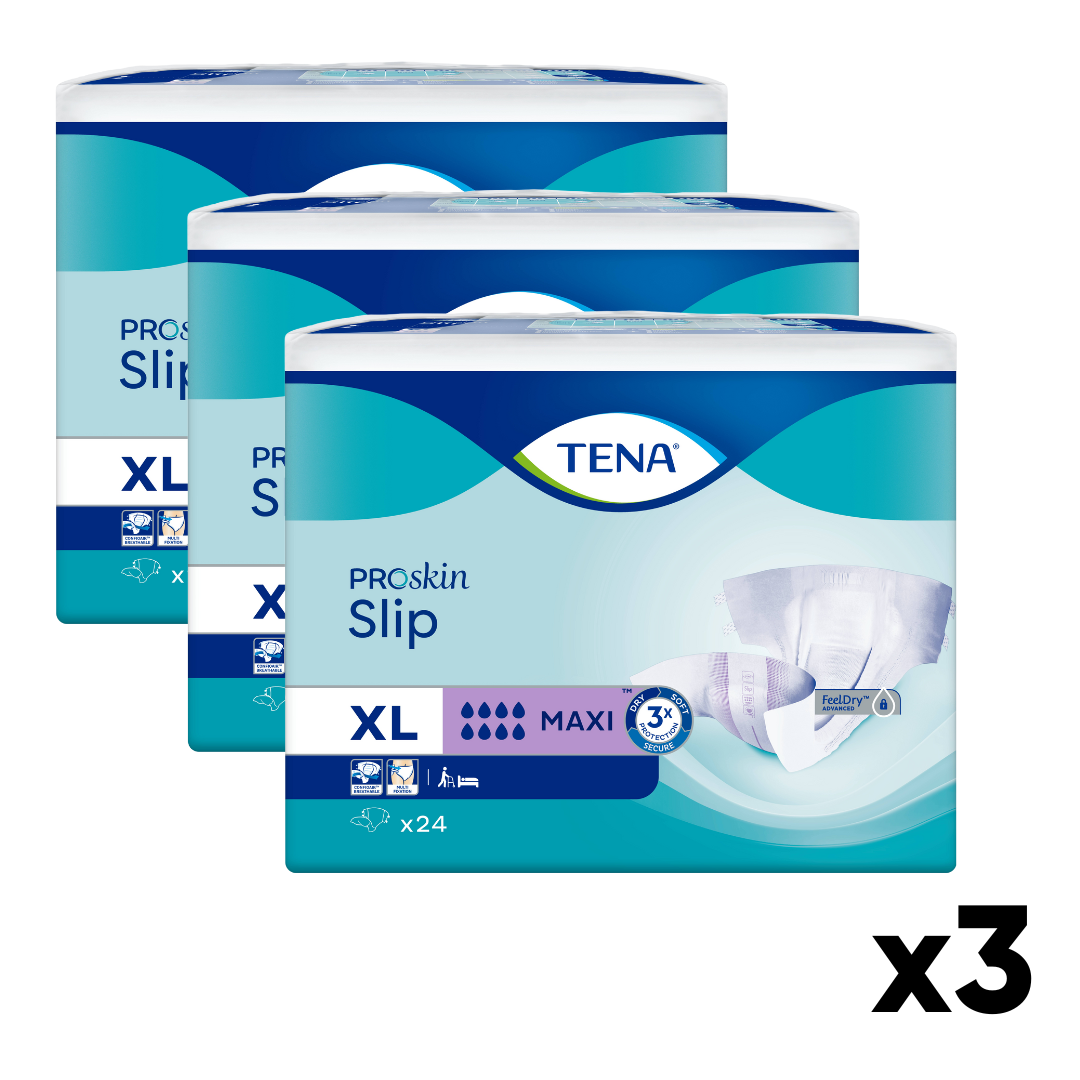 TENA Slip Maxi Adult Diapers PROskin XL - Carton (3 Packs)