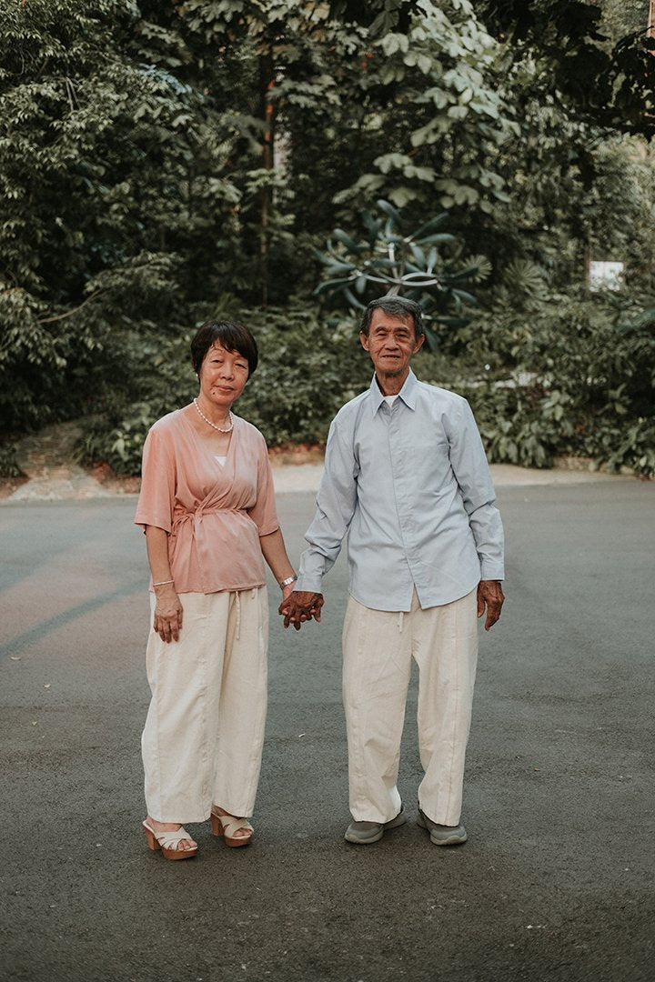 Will & Well Kimono Drawstring Blouse With Easy Velcro Navy Blue / S/M